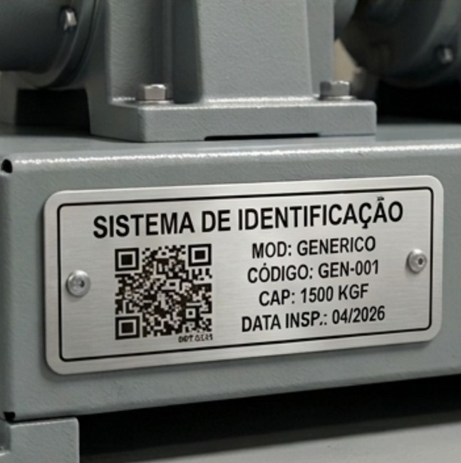 Identificação de acrílico para veículos de visitantes Exemplo de aplicação de Placa de inox ocm gravação a laser de QR Code para catálogo digital