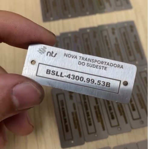 Identificação de acrílico para veículos de visitantes Placa identificação de tubulações a gás gravada a laser