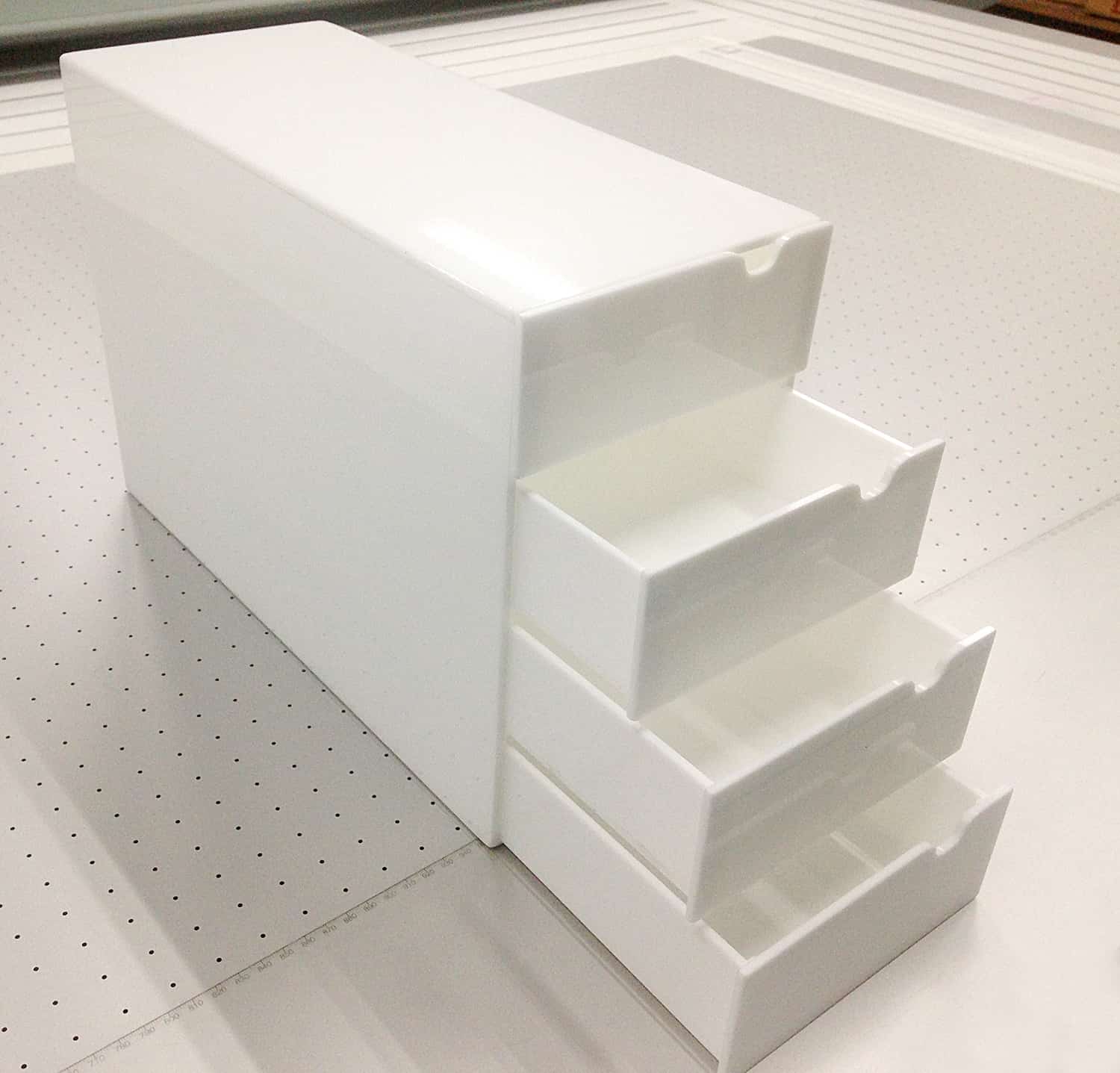 Organizador em acrílico branco