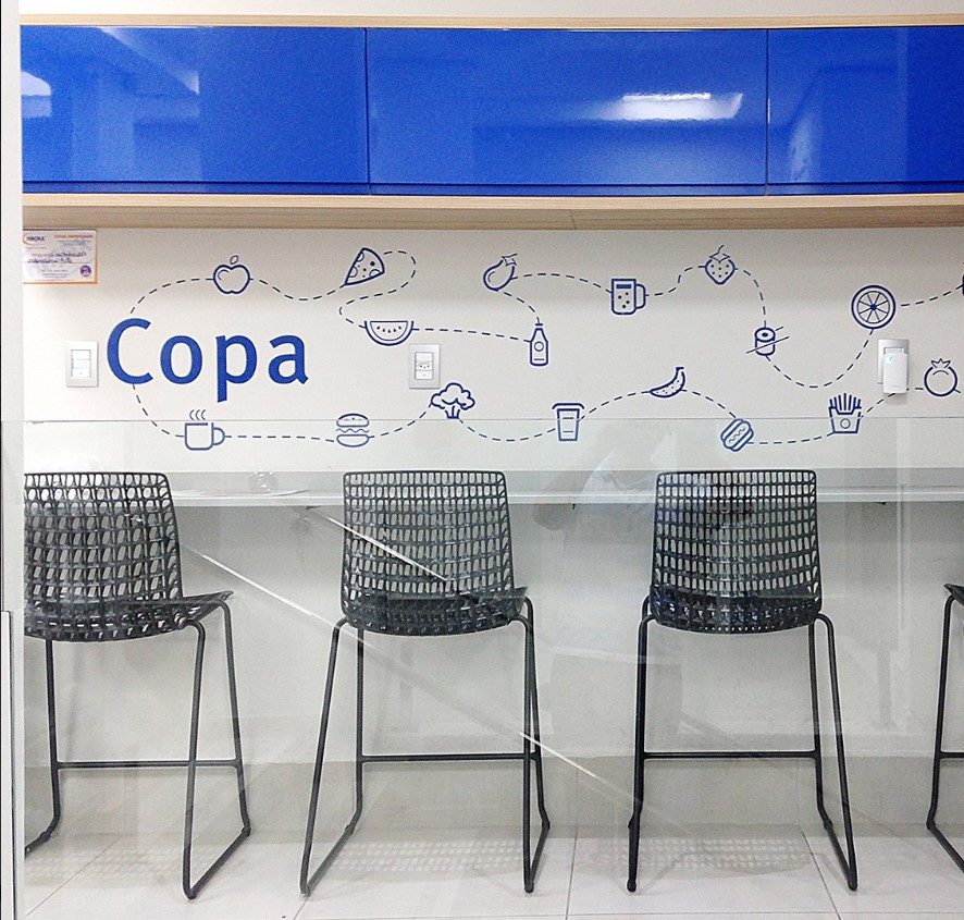 Adesivo decorativo para copa