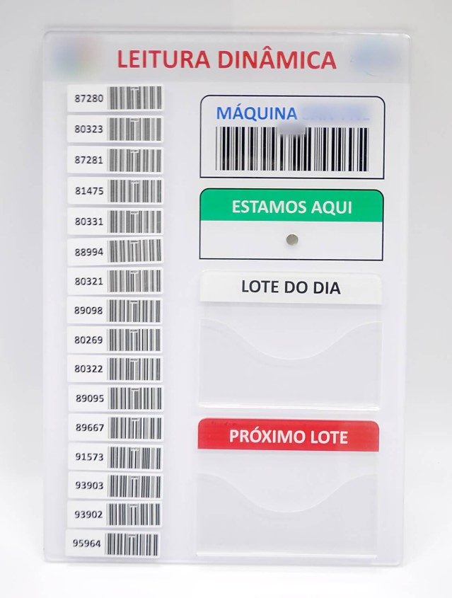 Display para controle de lotes de produção