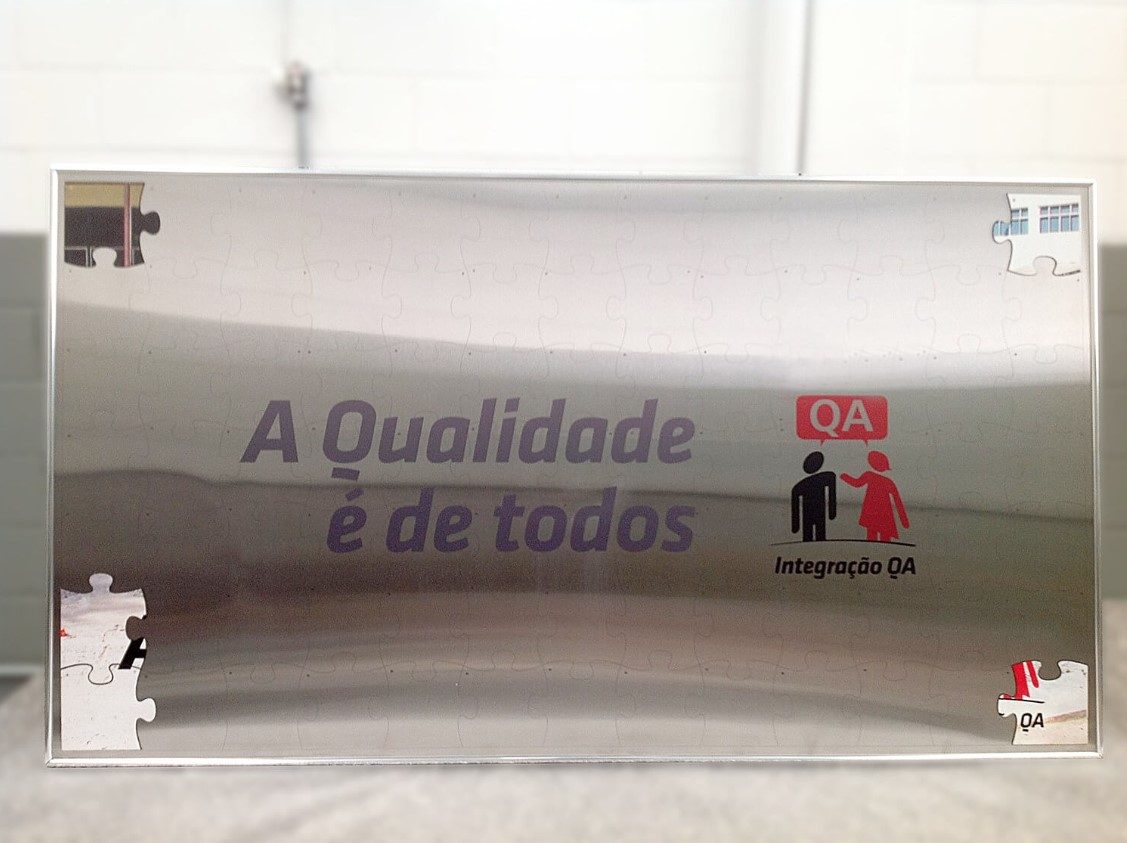 Identificação de acrílico para veículos de visitantes Painel magnético com quebra cabeça